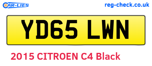 YD65LWN are the vehicle registration plates.