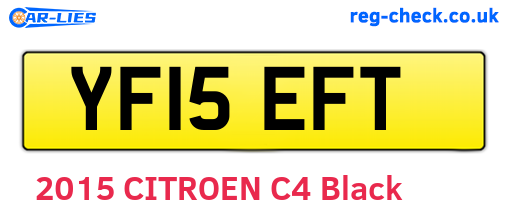 YF15EFT are the vehicle registration plates.