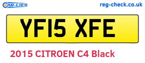 YF15XFE are the vehicle registration plates.