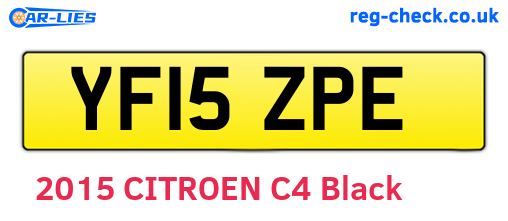 YF15ZPE are the vehicle registration plates.