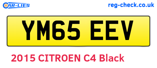 YM65EEV are the vehicle registration plates.
