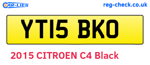 YT15BKO are the vehicle registration plates.