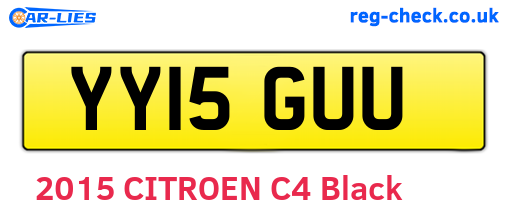 YY15GUU are the vehicle registration plates.