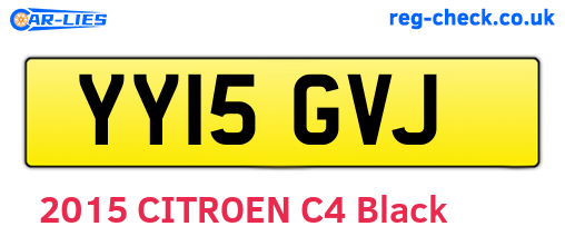 YY15GVJ are the vehicle registration plates.