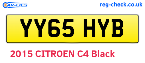YY65HYB are the vehicle registration plates.