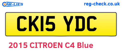 CK15YDC are the vehicle registration plates.