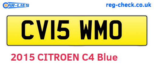 CV15WMO are the vehicle registration plates.