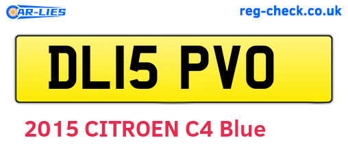 DL15PVO are the vehicle registration plates.