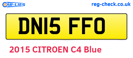 DN15FFO are the vehicle registration plates.