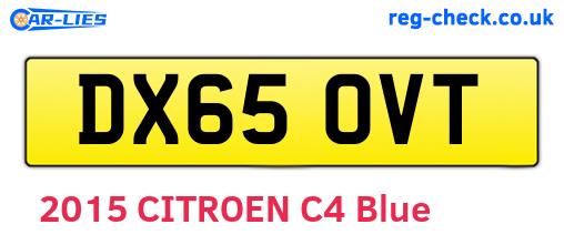 DX65OVT are the vehicle registration plates.