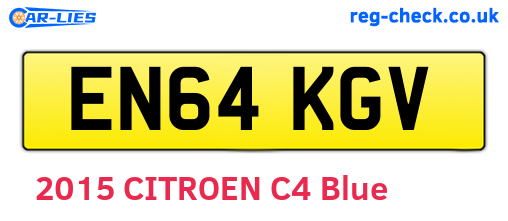 EN64KGV are the vehicle registration plates.
