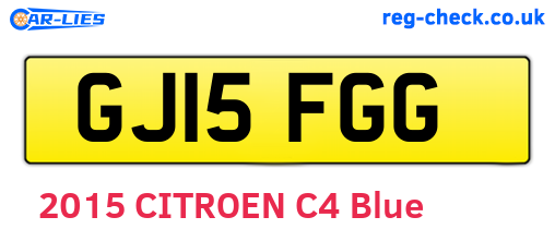 GJ15FGG are the vehicle registration plates.