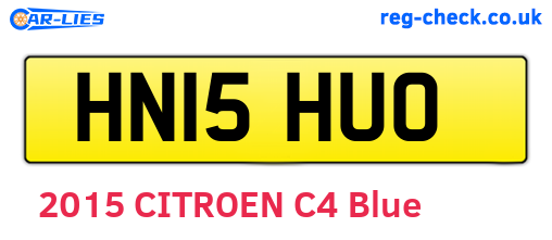 HN15HUO are the vehicle registration plates.