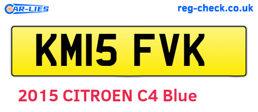 KM15FVK are the vehicle registration plates.