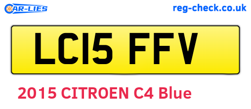 LC15FFV are the vehicle registration plates.