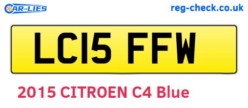 LC15FFW are the vehicle registration plates.