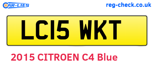 LC15WKT are the vehicle registration plates.