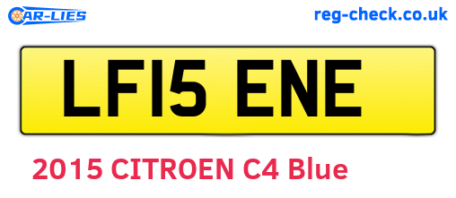 LF15ENE are the vehicle registration plates.