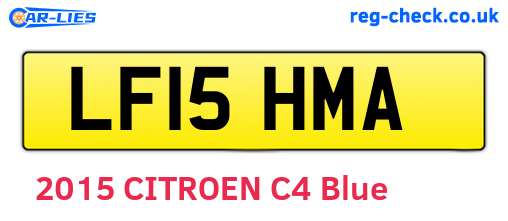 LF15HMA are the vehicle registration plates.