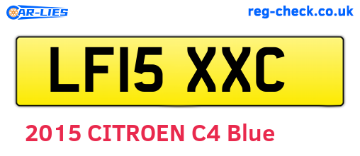 LF15XXC are the vehicle registration plates.