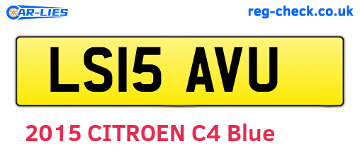 LS15AVU are the vehicle registration plates.