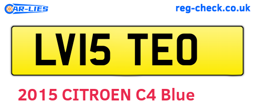 LV15TEO are the vehicle registration plates.