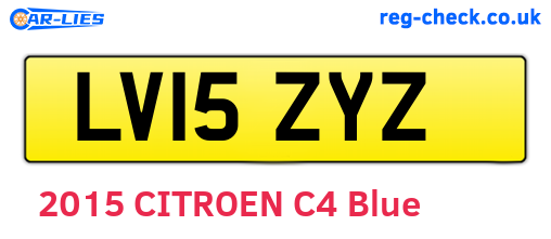 LV15ZYZ are the vehicle registration plates.