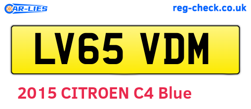 LV65VDM are the vehicle registration plates.