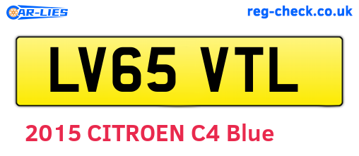 LV65VTL are the vehicle registration plates.