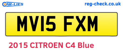 MV15FXM are the vehicle registration plates.