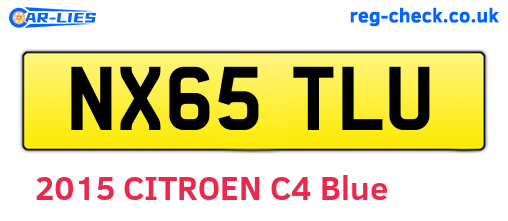 NX65TLU are the vehicle registration plates.