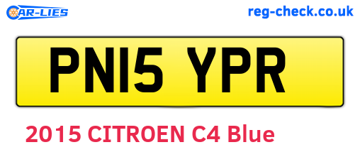 PN15YPR are the vehicle registration plates.