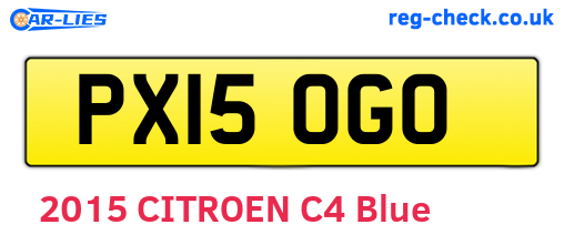 PX15OGO are the vehicle registration plates.