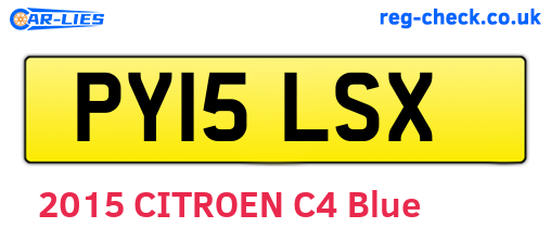 PY15LSX are the vehicle registration plates.