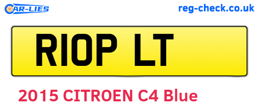 R10PLT are the vehicle registration plates.