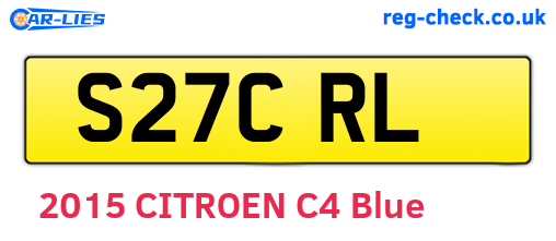 S27CRL are the vehicle registration plates.