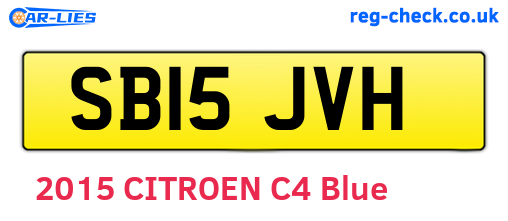 SB15JVH are the vehicle registration plates.