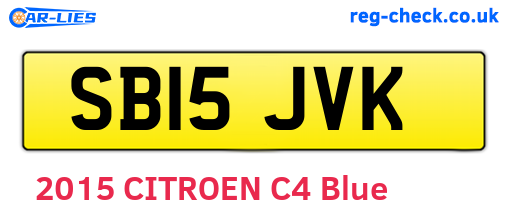 SB15JVK are the vehicle registration plates.
