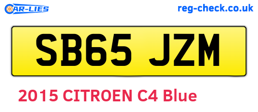 SB65JZM are the vehicle registration plates.