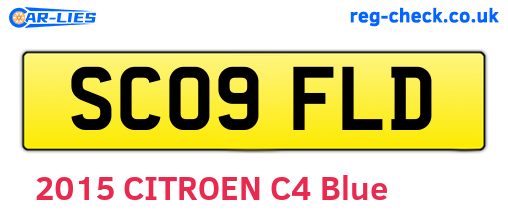 SC09FLD are the vehicle registration plates.
