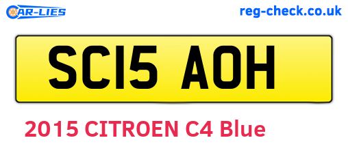 SC15AOH are the vehicle registration plates.
