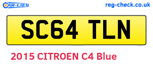 SC64TLN are the vehicle registration plates.