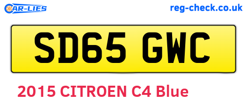 SD65GWC are the vehicle registration plates.