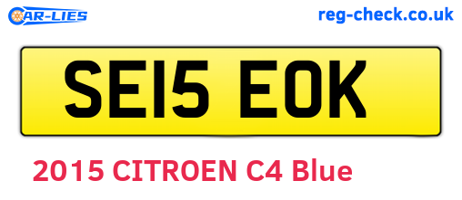 SE15EOK are the vehicle registration plates.