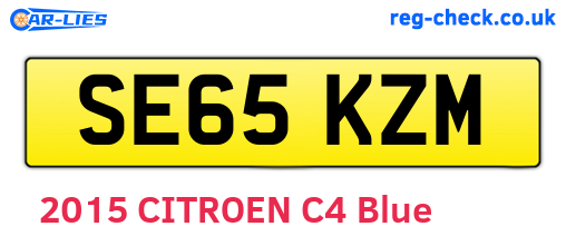 SE65KZM are the vehicle registration plates.