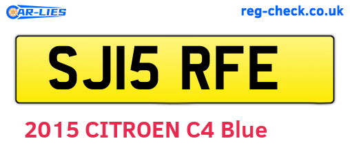 SJ15RFE are the vehicle registration plates.