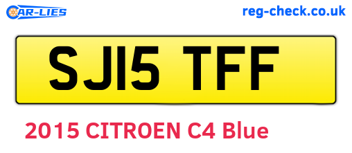 SJ15TFF are the vehicle registration plates.