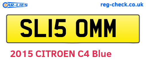 SL15OMM are the vehicle registration plates.