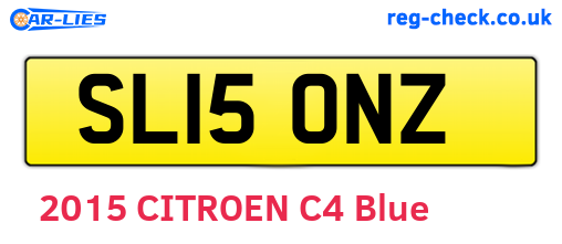 SL15ONZ are the vehicle registration plates.