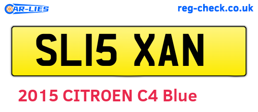 SL15XAN are the vehicle registration plates.
